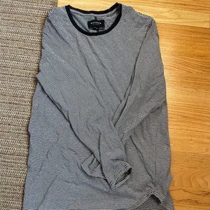 Pacsun long-sleeve black and white striped long sleeve shirt